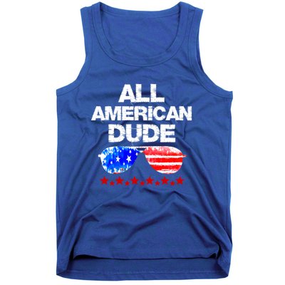 All American Dude 4th Of July Patriotic Family Sunglasses Cute Gift Tank Top