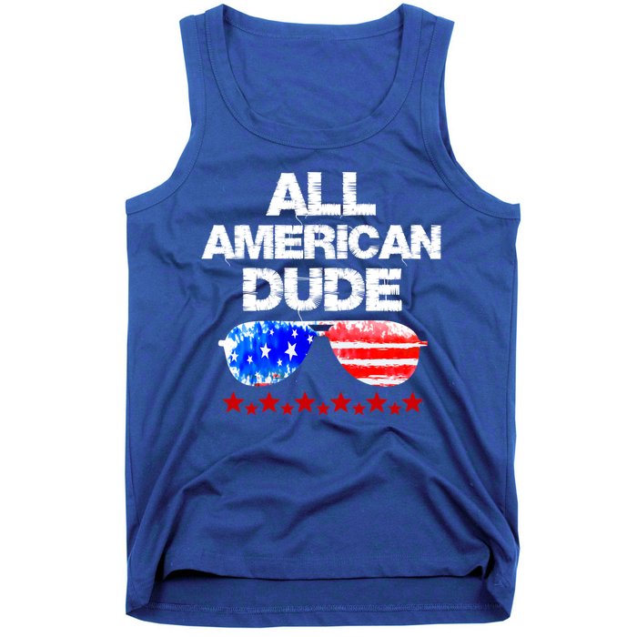 All American Dude 4th Of July Patriotic Family Sunglasses Cute Gift Tank Top