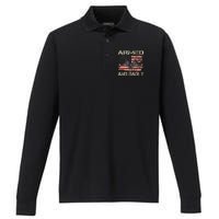 Armed And Dadly Funny Deadly Father For Father's Day Performance Long Sleeve Polo