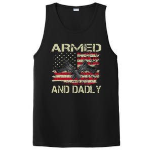 Armed And Dadly Funny Deadly Father For Father's Day PosiCharge Competitor Tank