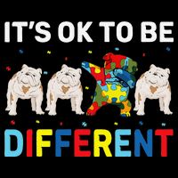 Autism Awareness Day Gift Funny Dabbing English Bulldog V-Neck T-Shirt