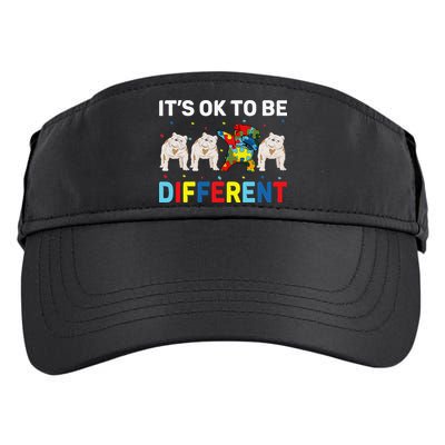 Autism Awareness Day Gift Funny Dabbing English Bulldog Adult Drive Performance Visor