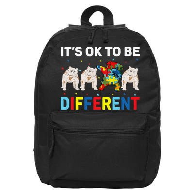 Autism Awareness Day Gift Funny Dabbing English Bulldog 16 in Basic Backpack