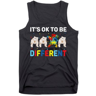 Autism Awareness Day Gift Funny Dabbing English Bulldog Tank Top