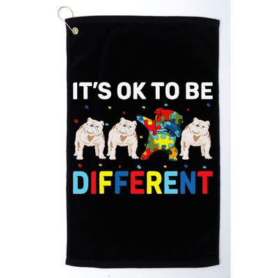 Autism Awareness Day Gift Funny Dabbing English Bulldog Golf Towel