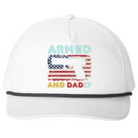 Armed And Dadly, Funny Deadly Father Gift For Father's Day Snapback Five-Panel Rope Hat