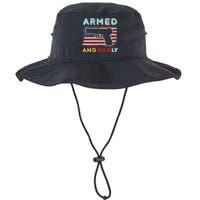 Armed And Dadly, Funny Deadly Father Gift For Father's Day Legacy Cool Fit Booney Bucket Hat