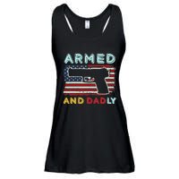 Armed And Dadly, Funny Deadly Father Gift For Father's Day Ladies Essential Flowy Tank