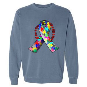 Autism Awareness Day Love Garment-Dyed Sweatshirt