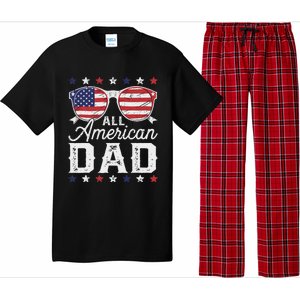 All American Dad 4th Of July Sunglasses Family Matching Pajama Set