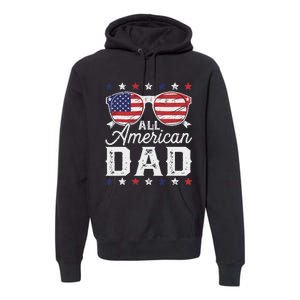 All American Dad 4th Of July Sunglasses Family Matching Premium Hoodie