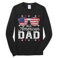 All American Dad 4th Of July Sunglasses Family Matching Tall Long Sleeve T-Shirt