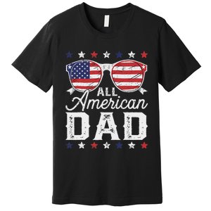 All American Dad 4th Of July Sunglasses Family Matching Premium T-Shirt