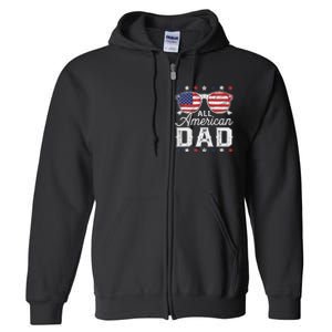 All American Dad 4th Of July Sunglasses Family Matching Full Zip Hoodie