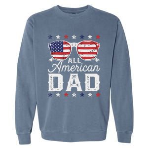 All American Dad 4th Of July Sunglasses Family Matching Garment-Dyed Sweatshirt