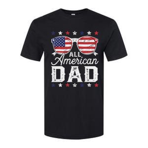 All American Dad 4th Of July Sunglasses Family Matching Softstyle CVC T-Shirt