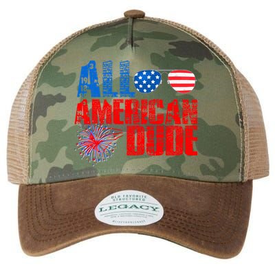 All American Dude 4th Of July Legacy Tie Dye Trucker Hat