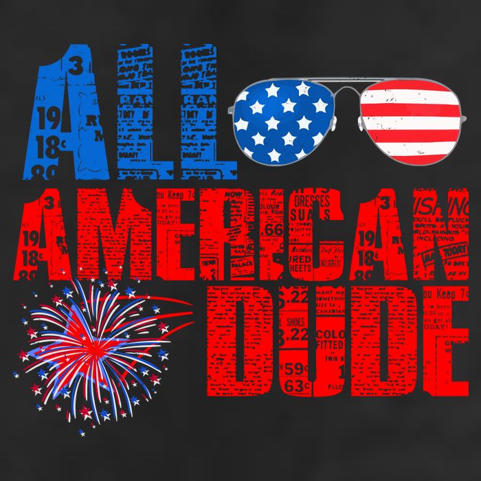 All American Dude 4th Of July 7 Panel Mesh Trucker Snapback Hat