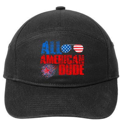 All American Dude 4th Of July 7-Panel Snapback Hat