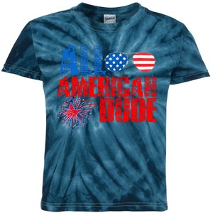 All American Dude 4th Of July Kids Tie-Dye T-Shirt