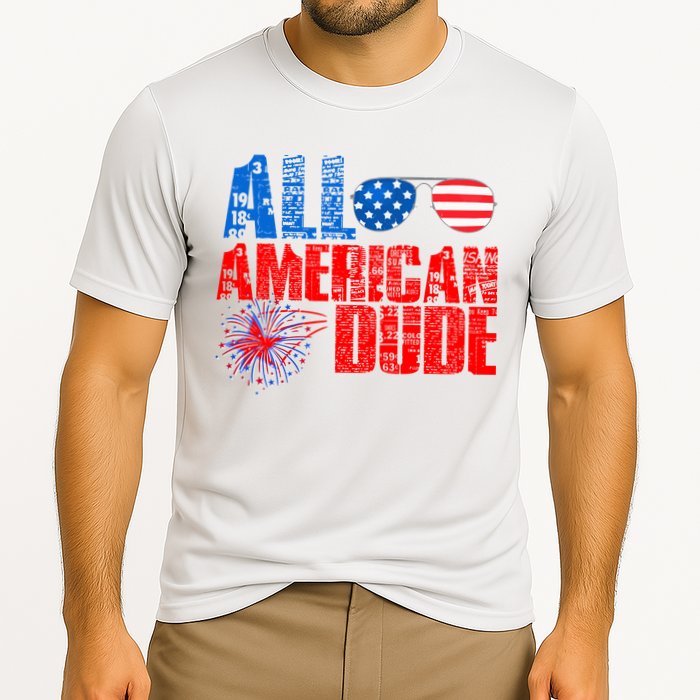 All American Dude 4th Of July Performance Shirt