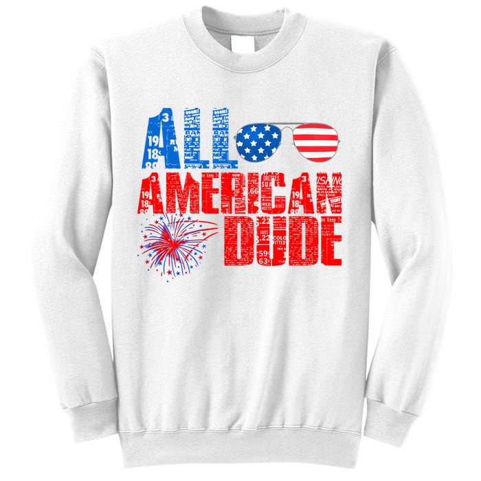 All American Dude 4th Of July Sweatshirt