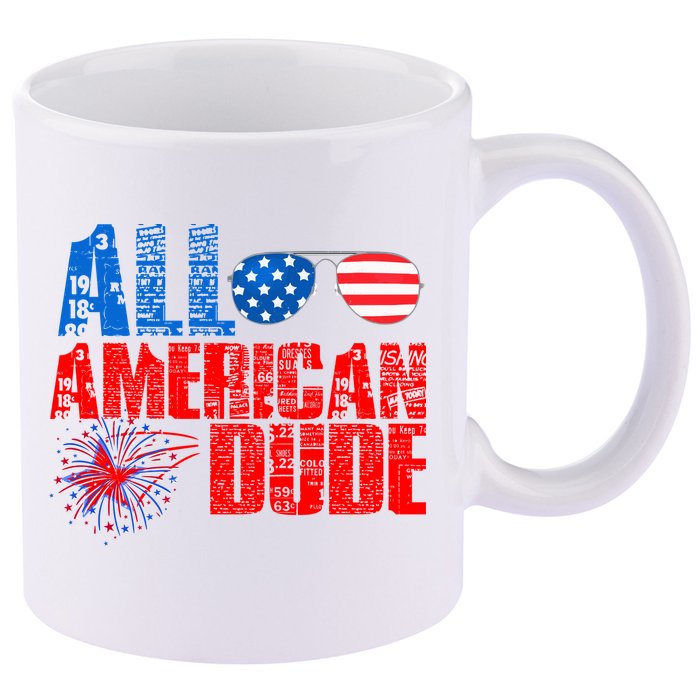 All American Dude 4th Of July 11oz C Handle Ceramic Mug
