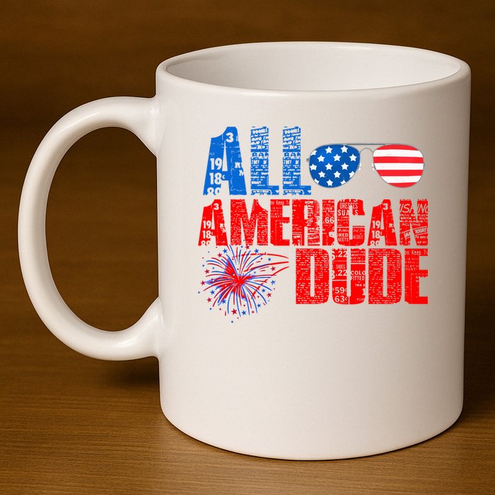 All American Dude 4th Of July 11oz C Handle Ceramic Mug