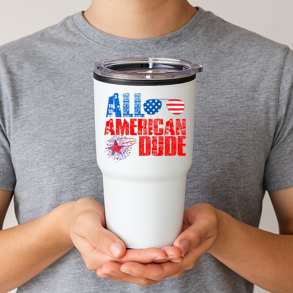 All American Dude 4th Of July Tumbler