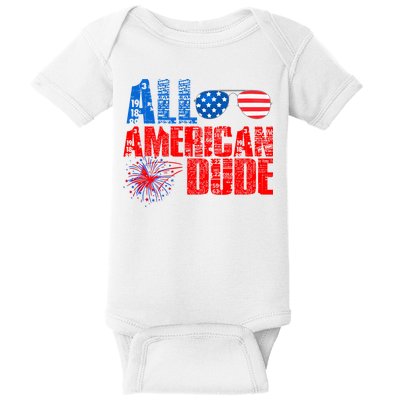 All American Dude 4th Of July Baby Bodysuit