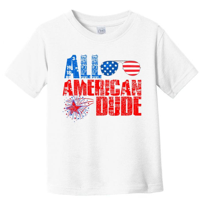 All American Dude 4th Of July Toddler T-Shirt
