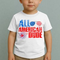 All American Dude 4th Of July Toddler T-Shirt