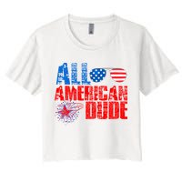 All American Dude 4th Of July Crop Top