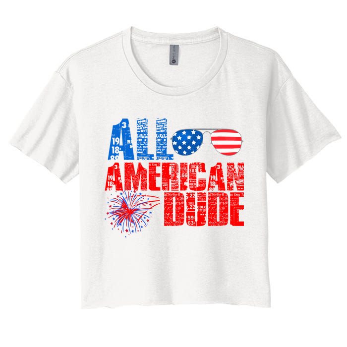 All American Dude 4th Of July Crop Top