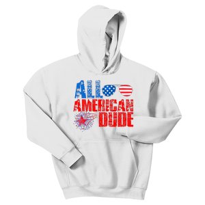 All American Dude 4th Of July Kids Hoodie