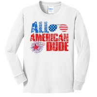 All American Dude 4th Of July Kids Long Sleeve Shirt