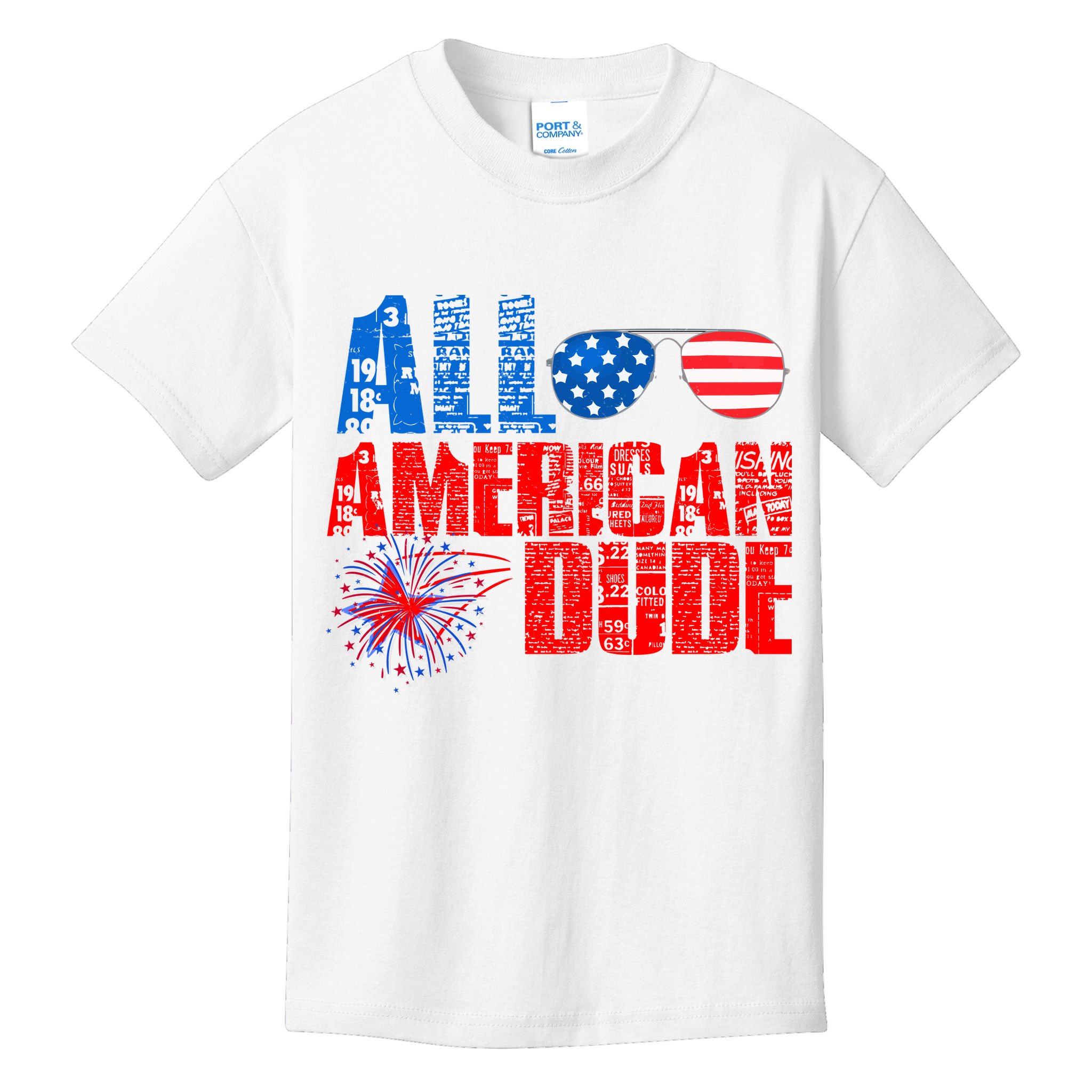 All American Dude 4th Of July Kids T-Shirt