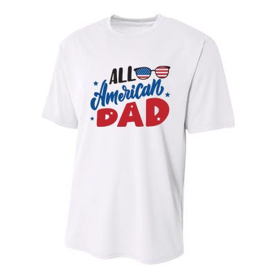 All American Dad | 4th Of July Family Outfits Youth Performance Sprint T-Shirt