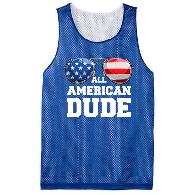 All American Dude 4th Of July Great Gift Mesh Reversible Basketball Jersey Tank