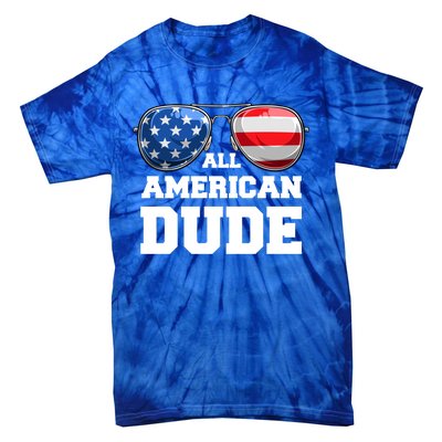 All American Dude 4th Of July Great Gift Tie-Dye T-Shirt