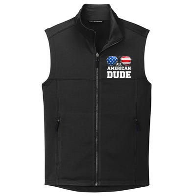 All American Dude 4th Of July Great Gift Collective Smooth Fleece Vest