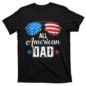 All american dad US flag sunglasses for matching 4th of July T-Shirt