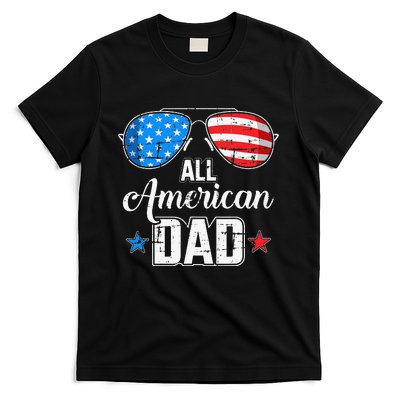 All american dad US flag sunglasses for matching 4th of July T-Shirt