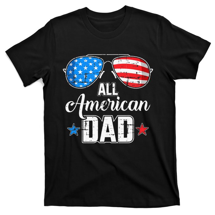 All american dad US flag sunglasses for matching 4th of July T-Shirt