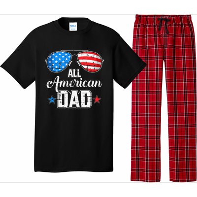 All american dad US flag sunglasses for matching 4th of July Pajama Set