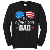 All american dad US flag sunglasses for matching 4th of July Tall Sweatshirt