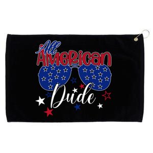 All American Dude Dad 4th Of July Fathers Day Daddy Cool Gift Grommeted Golf Towel