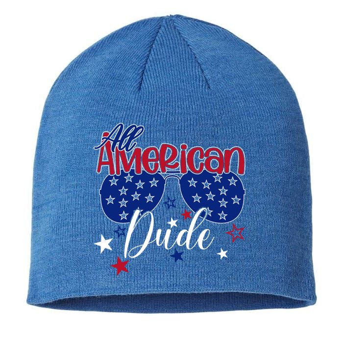 All American Dude Dad 4th Of July Fathers Day Daddy Cool Gift Sustainable Beanie