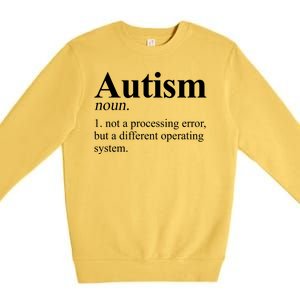 Autism Awareness Definition Gift Premium Crewneck Sweatshirt