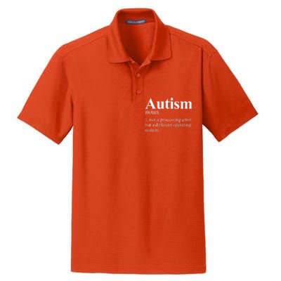 Autism Awareness Definition Gift Dry Zone Grid Polo